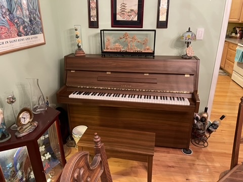 Yamaha upright piano moved by RVA Movers Richmond VA